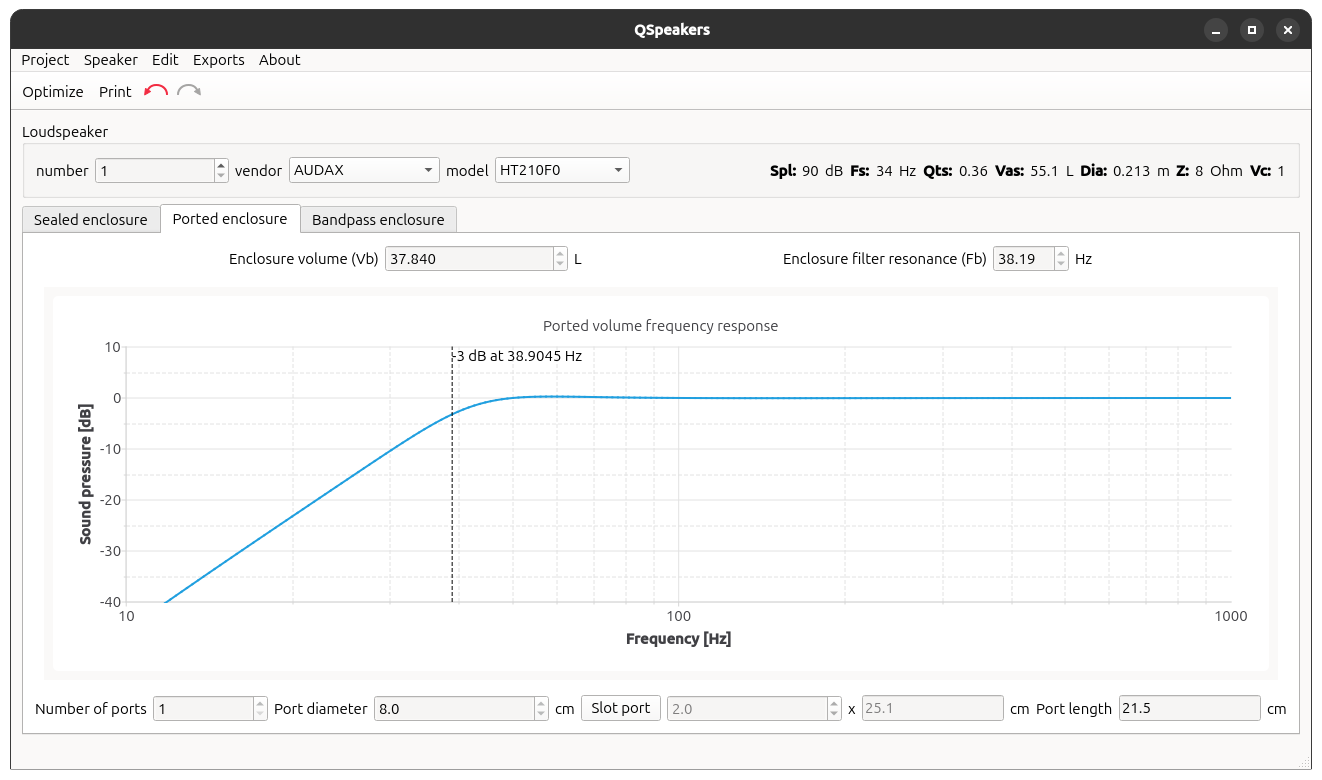 loud speaker enclosure design software